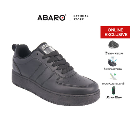 [ONLINE EXCLUSIVE] ABARO Name Tech 7672N Secondary School Shoes/Kasut Sekolah/Kaust Sekolah Hitam