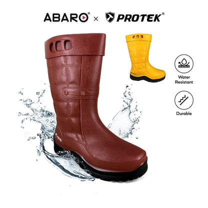 PROTEK Unisex PT8 Mid-Calf Rain Boots Waterproof & Anti-Slip Garden Boots/Kasut Hujan/Kasut Kebun/Rubber Boots ??/??