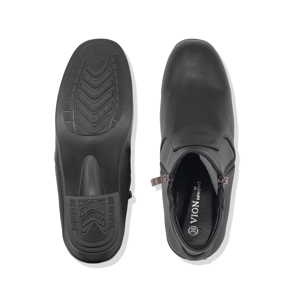 PROTEK Faux Leather FBA627E1 Comfort Women Ankle Boots/Kasut Kulit Pejabat/Kasut Matte/Kasut Kilat/Kasut Potong Polis