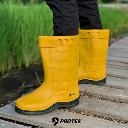 PROTEK Unisex PT8 Mid-Calf Rain Boots Waterproof & Anti-Slip Garden Boots/Kasut Hujan/Kasut Kebun/Rubber Boots ??/??