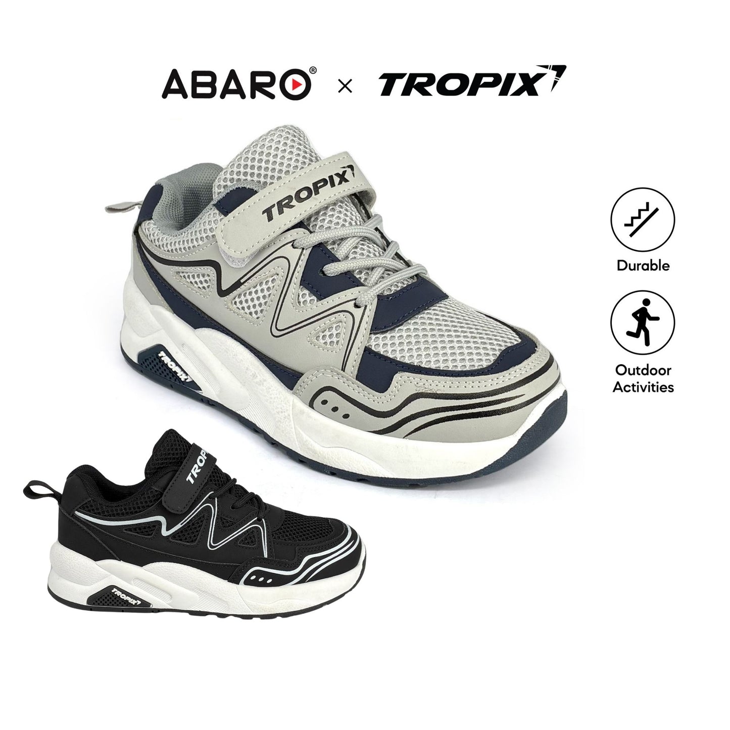 ABARO Kids Sport Shoes SPA5107AJ1 Super Light Tropix Kids Sneaker/Running Shoes/Kasut Sukan Kanak Kanak