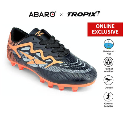 [ONLINE EXCLUSIVE] ABARO Football BOOTS 99FA591A13 TROPIX Kids Unisex Outdoor Soccer Shoe/FootballBOOTS/Kasut Bola Sepak