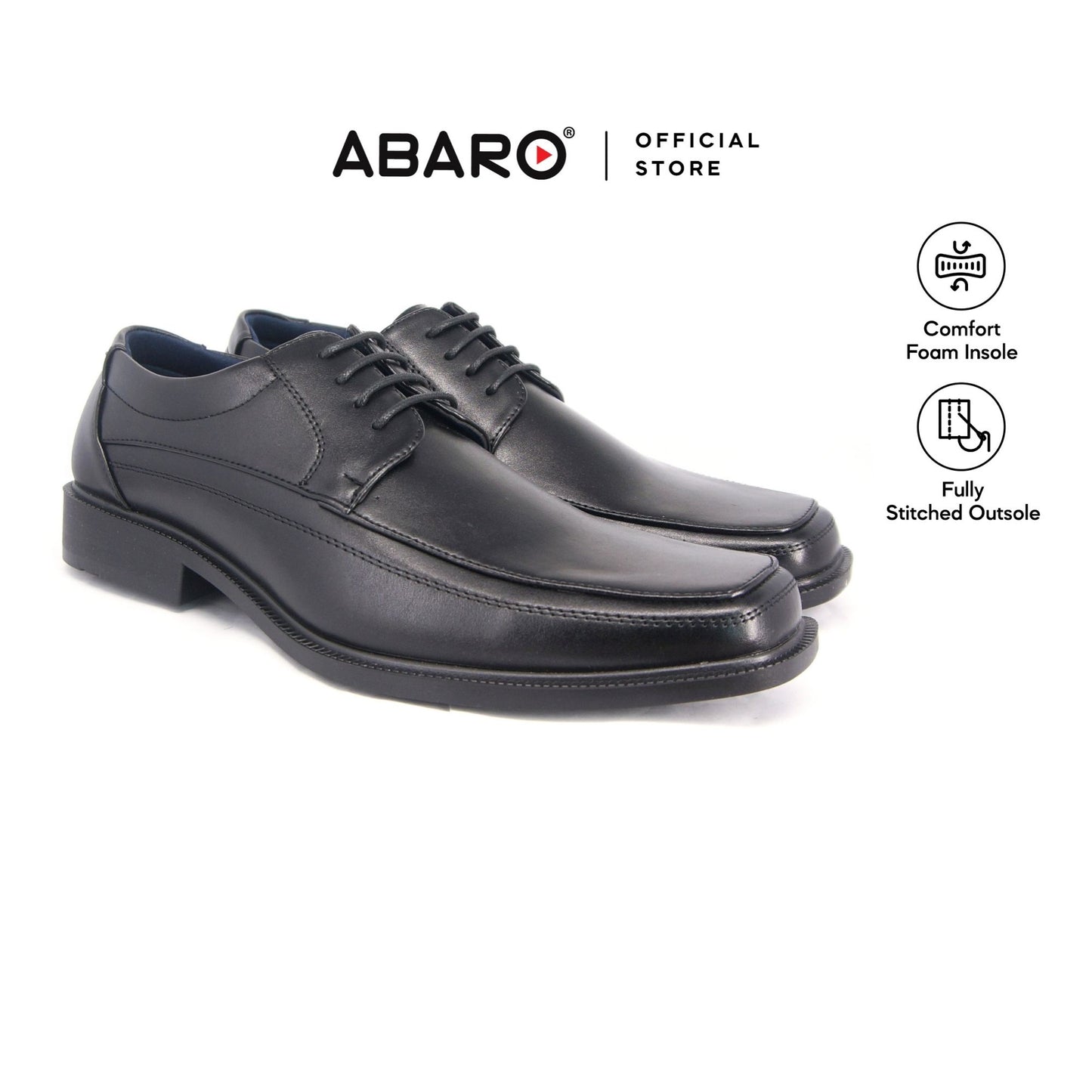ABARO Men/Boy Faux Leather FMA733M1 Formal Shoes Plus Size/Kasut Formal Pejabat/Kulit/Kasut Pegawai Kerajaan