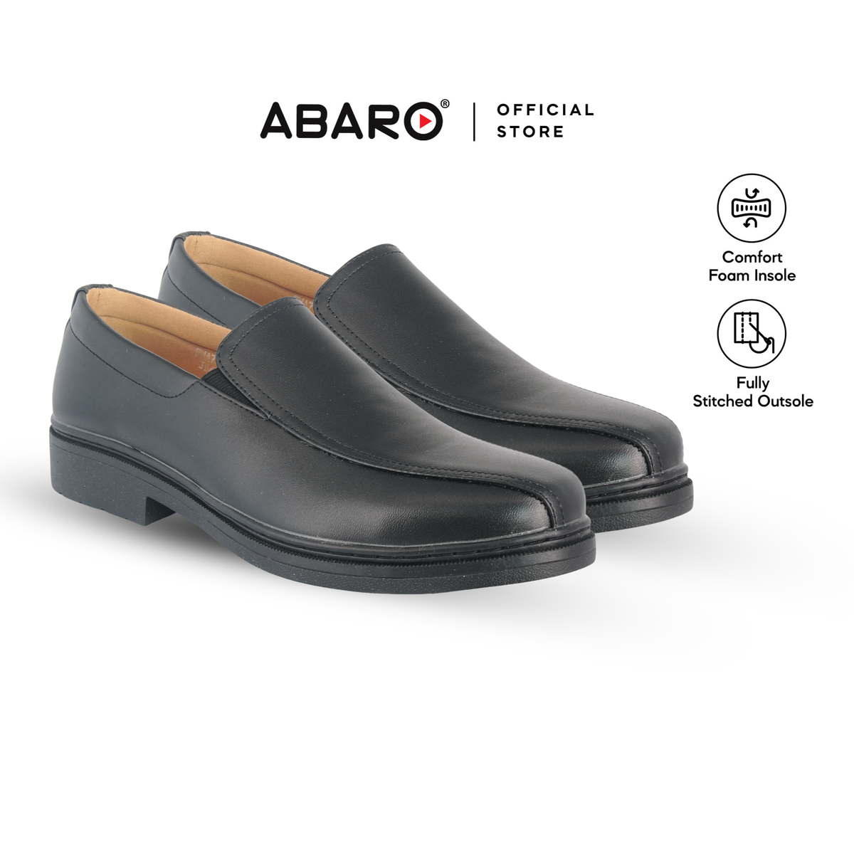 Abaro Men/Boy Faux Leather Plus Size Formal Shoes FMA731L12 - Kasut Formal Lelaki
