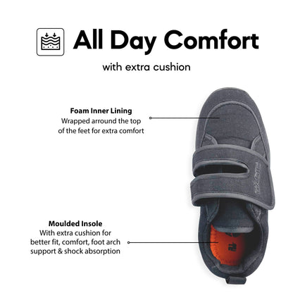 ABARO x BASIC BS2388 Unisex Slip Resistant Anti Bacterial Super Comfy/School Shoes/Kasut Sekolah Hitam