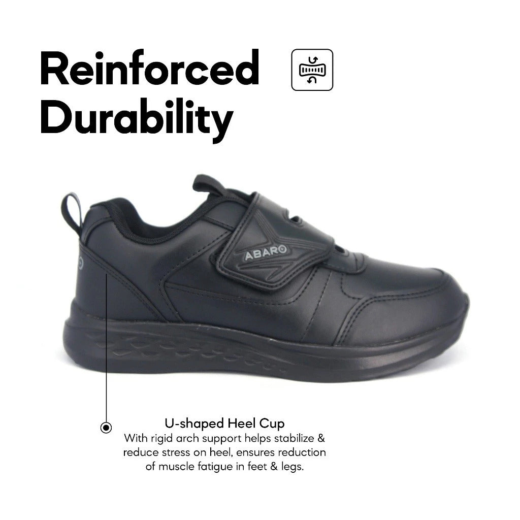 [Online Exclusive] ABARO 992808 Ultralight Unisex School Shoes/Anti-Bacterial/Kasut Sekolah Hitam