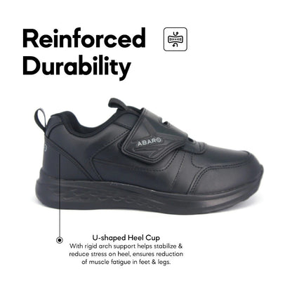 [Online Exclusive] ABARO 992808 Ultralight Unisex School Shoes/Anti-Bacterial/Kasut Sekolah Hitam