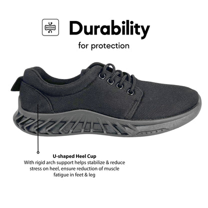 ABARO x BASIC BS2378 Unisex Slip Resistant Anti Bacterial Super Comfy/School Shoes/Kasut Sekolah Hitam