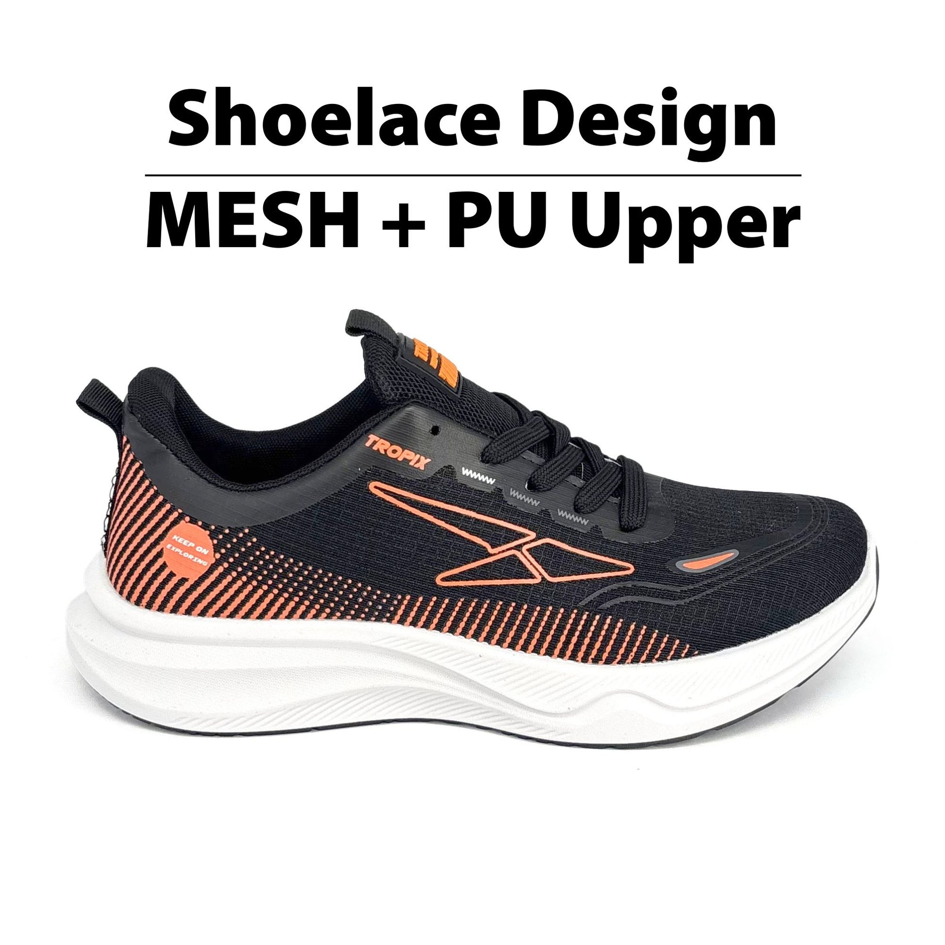 ABARO SPA7109H1 Black super-light running sneaker — view 3