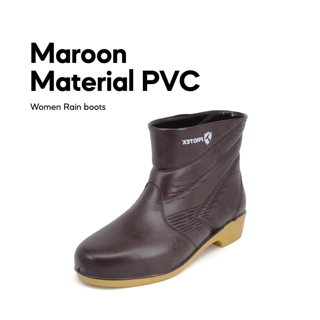PROTEK Unisex-PT38 Ankle Rain Boots Waterproof & Anti-Slip Boots/Kasut Hujan/Kasut Kebun/Kasut Getah/But Air/??/??