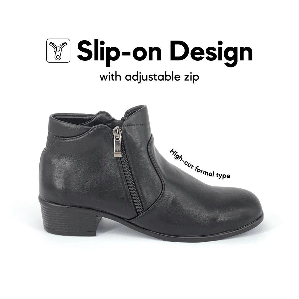 PROTEK Faux Leather FBA627E1 Comfort Women Ankle Boots/Kasut Kulit Pejabat/Kasut Matte/Kasut Kilat/Kasut Potong Polis