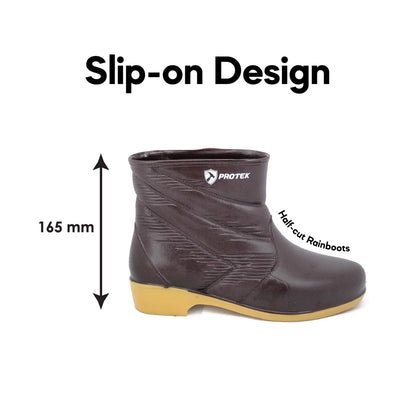PROTEK Unisex-PT38 Ankle Rain Boots Waterproof & Anti-Slip Boots/Kasut Hujan/Kasut Kebun/Kasut Getah/But Air/??/??