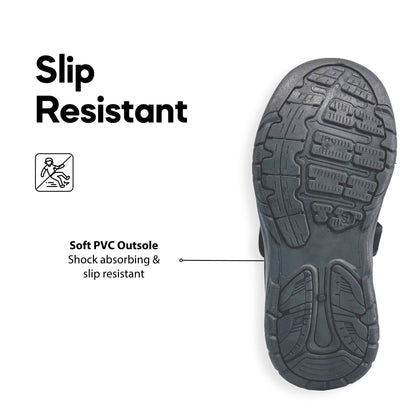 ABARO x BASIC BS2388 Unisex Slip Resistant Anti Bacterial Super Comfy/School Shoes/Kasut Sekolah Hitam