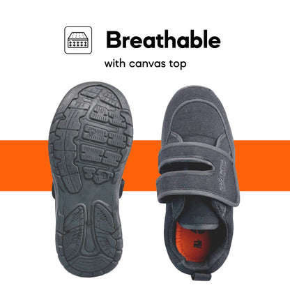 ABARO x BASIC BS2388 Unisex Slip Resistant Anti Bacterial Super Comfy/School Shoes/Kasut Sekolah Hitam