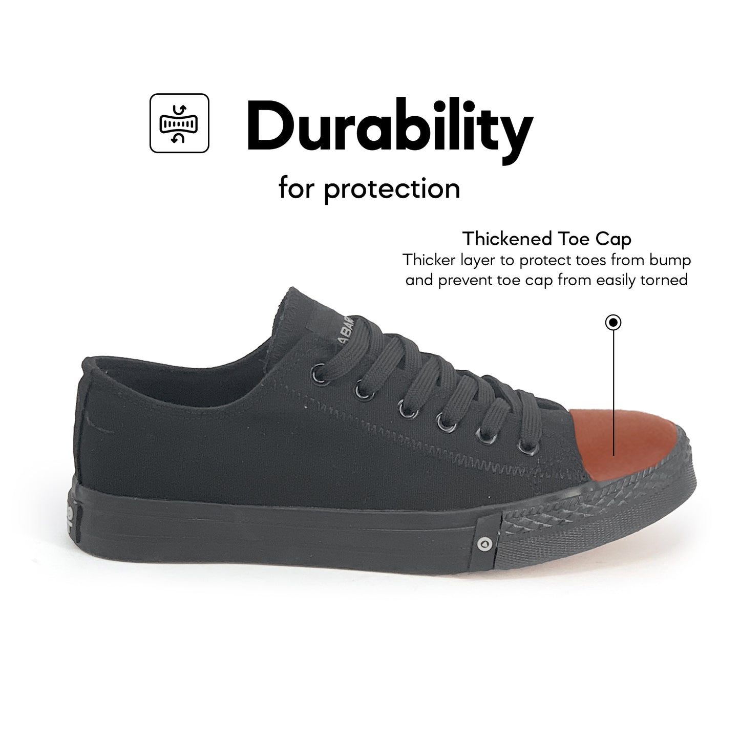 ABARO 7286 7286MF Slip Resistant School Shoes/Rubber Outsole/Comfy Insole/Kasut Unisex/Kasut Sekolah Hitam/???