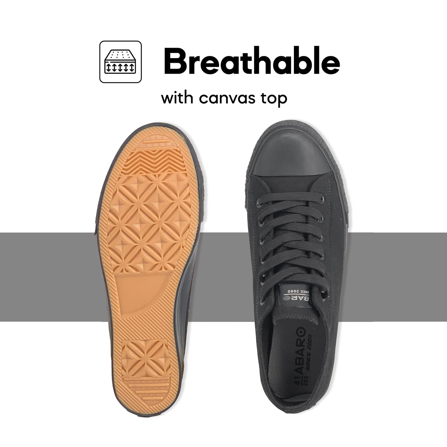 ABARO 7286 7286MF Slip Resistant School Shoes/Rubber Outsole/Comfy Insole/Kasut Unisex/Kasut Sekolah Hitam/???