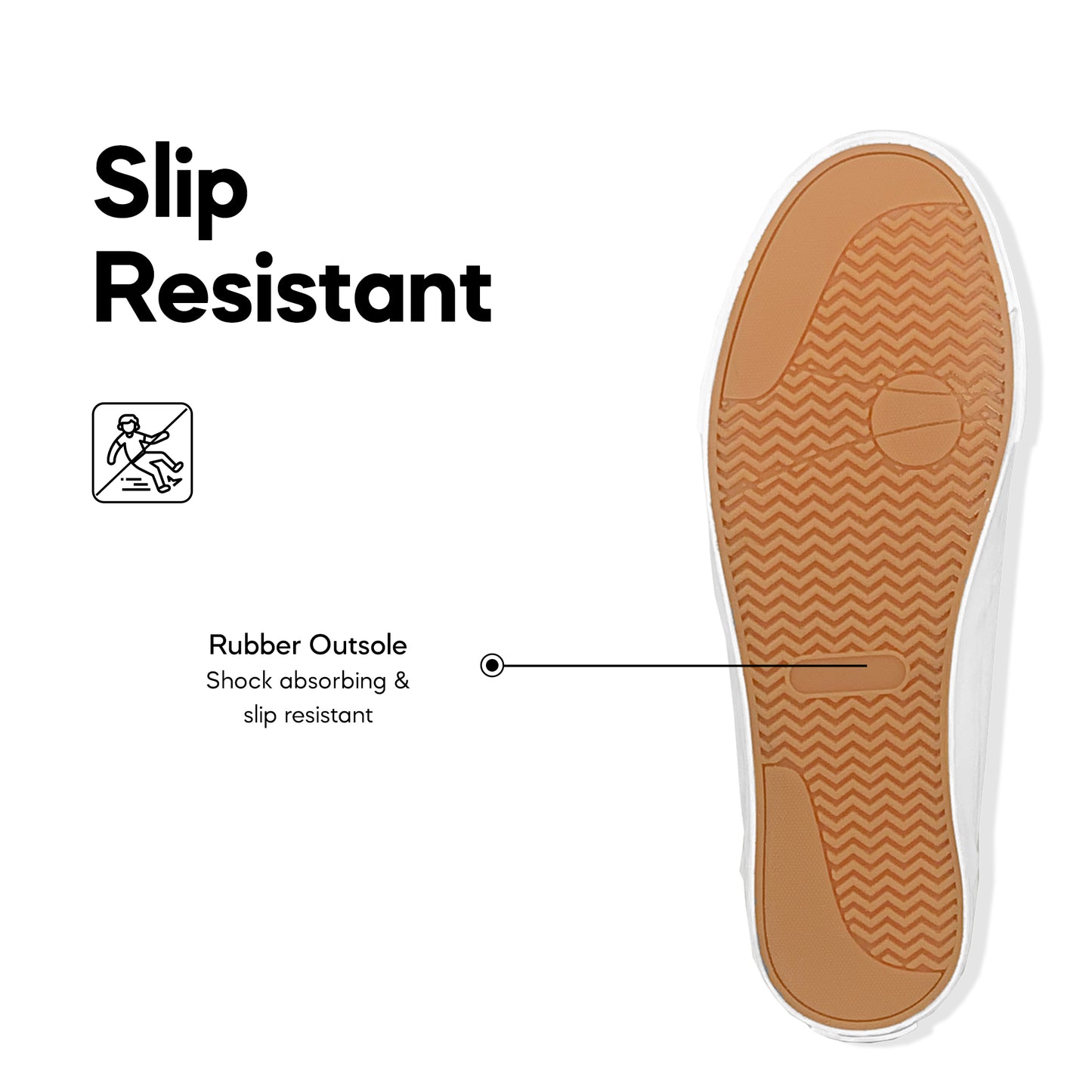 ABARO School Shoes 7285MF Slip On Thick Rubber Outsole White School Shoes/Kasut Sekolah Putih/Shoes Canvas/Extra Large