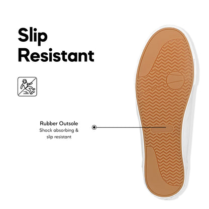 ABARO School Shoes 7285MF Slip On Thick Rubber Outsole White School Shoes/Kasut Sekolah Putih/Shoes Canvas/Extra Large