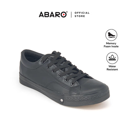 ABARO Unisex Slip Resistant 7369MF Men Unisex/Kasut Sekolah/School Shoes Black/Kasut Sekolah Hitam