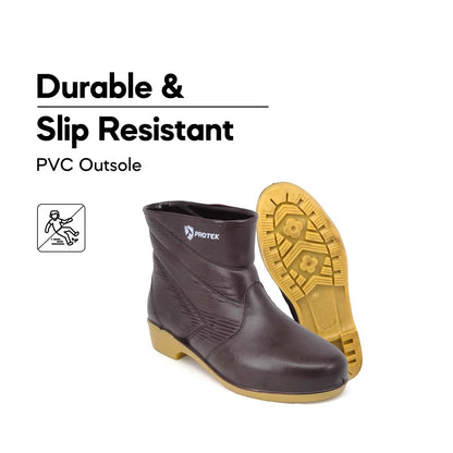 PROTEK Unisex-PT38 Ankle Rain Boots Waterproof & Anti-Slip Boots/Kasut Hujan/Kasut Kebun/Kasut Getah/But Air/??/??