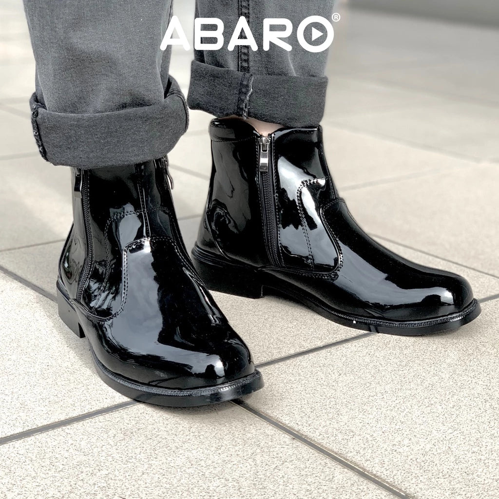 ABARO Men Faux Leather PBA731E7 Comfort Ankle Boots Formal Shoes/Kasut Kilat Kulit/Kasut Potong Polis/SWAT Boots/????