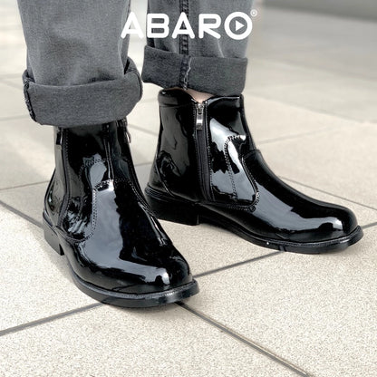 ABARO Men Faux Leather PBA731E7 Comfort Ankle Boots Formal Shoes/Kasut Kilat Kulit/Kasut Potong Polis/SWAT Boots/????