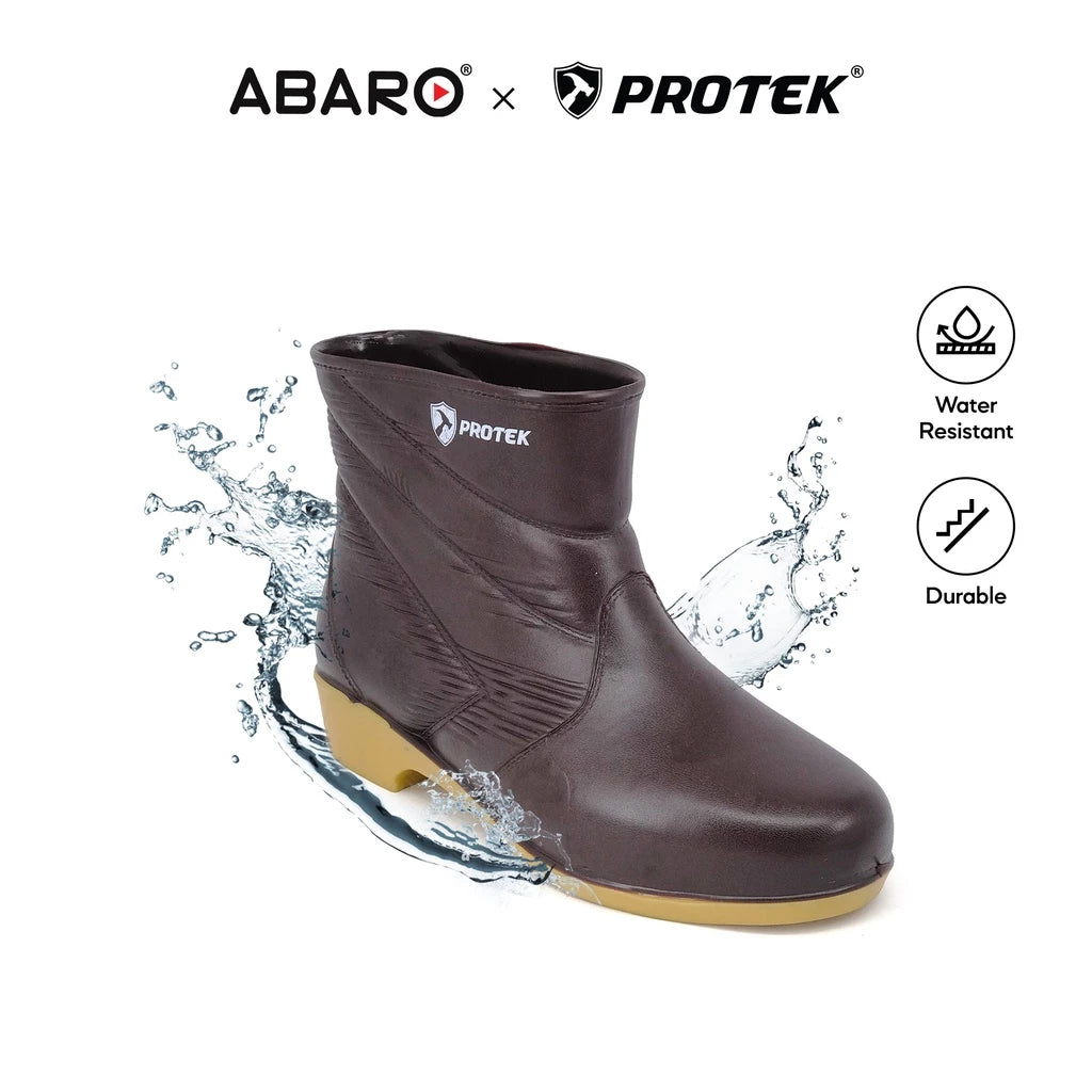 PROTEK Unisex-PT38 Ankle Rain Boots Waterproof & Anti-Slip Boots/Kasut Hujan/Kasut Kebun/Kasut Getah/But Air/??/??