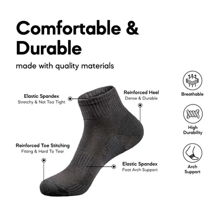 ABARO Cotton Unisex Socks Black AS05 Stoking Hitam/Stokin Pelajar/School Socks/Stokin Sekolah/Student Stoking