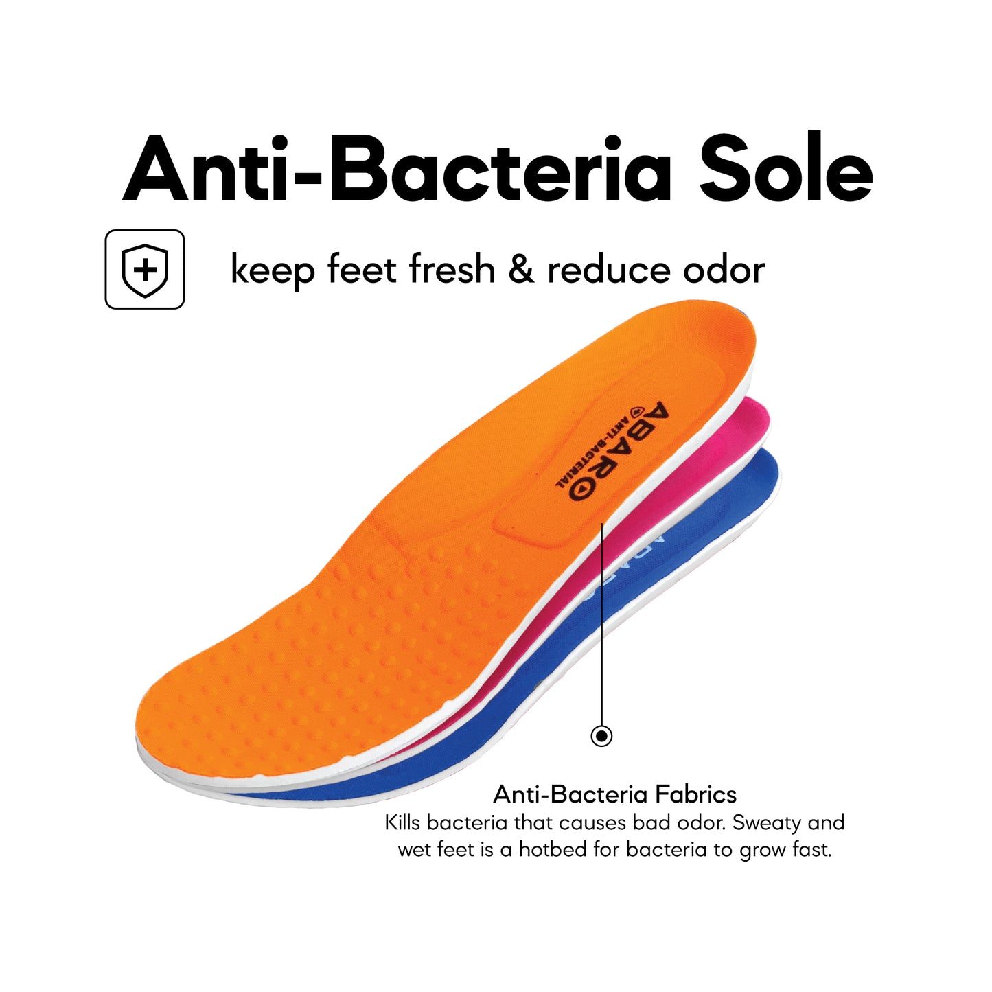 ABARO x BASIC BS2388 Unisex Slip Resistant Anti Bacterial Super Comfy/School Shoes/Kasut Sekolah Hitam