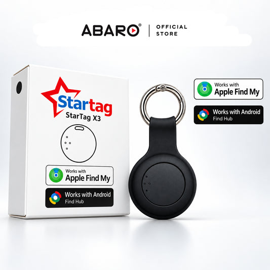[Support iOS & Android] ABARO Startag X3 Bluetooth Tracker Works with Apple Find My and Android Find Hub included CASING