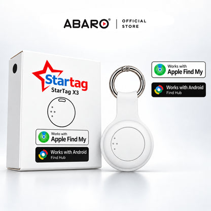 [Support iOS & Android] ABARO Startag X3 Bluetooth Tracker Works with Apple Find My and Android Find Hub included CASING