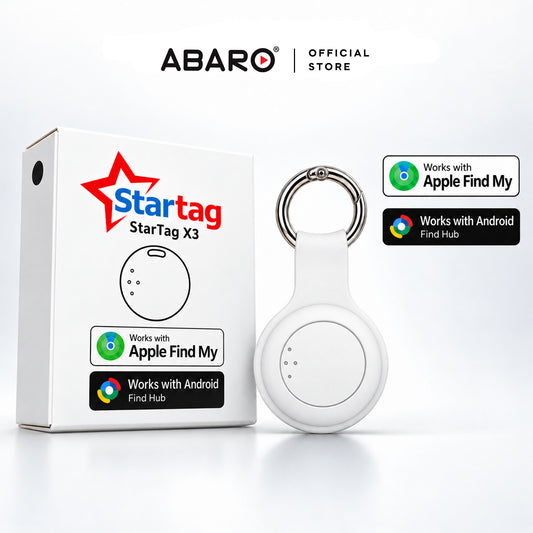 [Support iOS & Android] ABARO Startag X3 Bluetooth Tracker Works with Apple Find My and Android Find Hub included CASING
