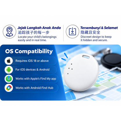 [Support iOS & Android] ABARO Startag X3 Bluetooth Tracker Works with Apple Find My and Android Find Hub included CASING