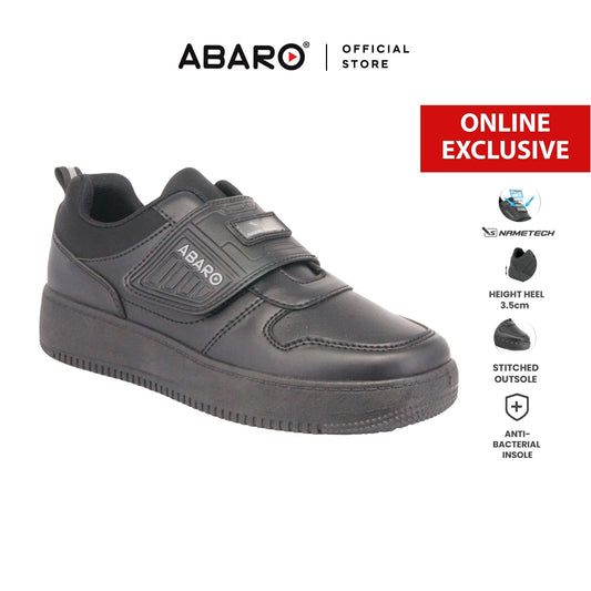 ABARO 2671N Black Secondary School Shoes — view 1