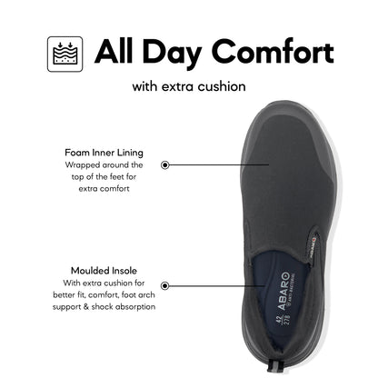 [ONLINE EXCLUSIVE] Abaro Water Resistant Anti-Bacterial Canvas Shoes W2883 /Secondary school/Kasut Sekolah Hitam