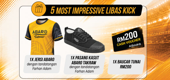 1X JERSI ABARO + BAUCAR TUNAI RM100 + PASANG KASUT