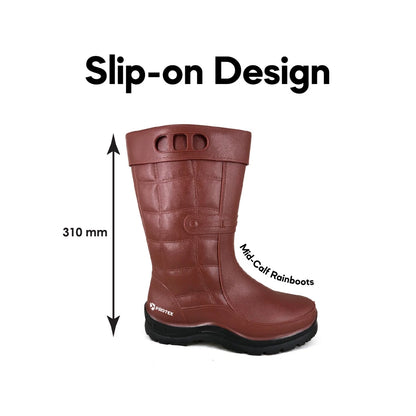 PROTEK Unisex PT8 Mid-Calf Rain Boots Waterproof & Anti-Slip Garden Boots/Kasut Hujan/Kasut Kebun/Rubber Boots ??/??