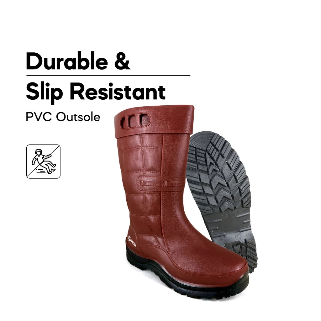 PROTEK Unisex PT8 Mid-Calf Rain Boots Waterproof & Anti-Slip Garden Boots/Kasut Hujan/Kasut Kebun/Rubber Boots ??/??