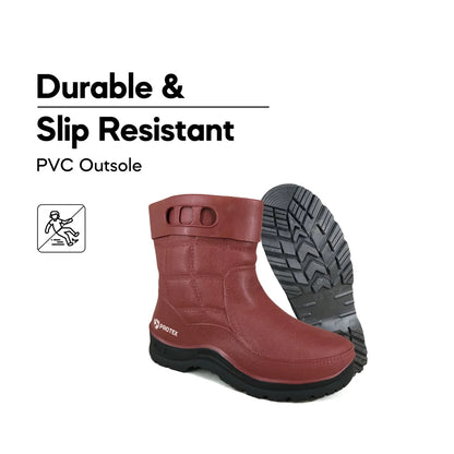 PROTEK Unisex PT10 Ankle Rain Boots Anti-Slip & Waterproof Garden Boots/Kasut Hujan/Kasut Kebun Getah/Rubber Boots/??/??