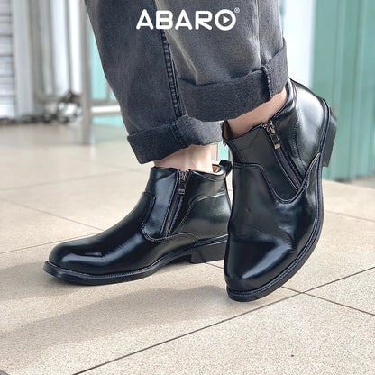 ABARO Men Faux Leather FBA731E8 Comfort Ankle Boots Formal Shoes/Kasut Matte Kulit Polis/SWAT Boots/Kasut Potong/Kilat??