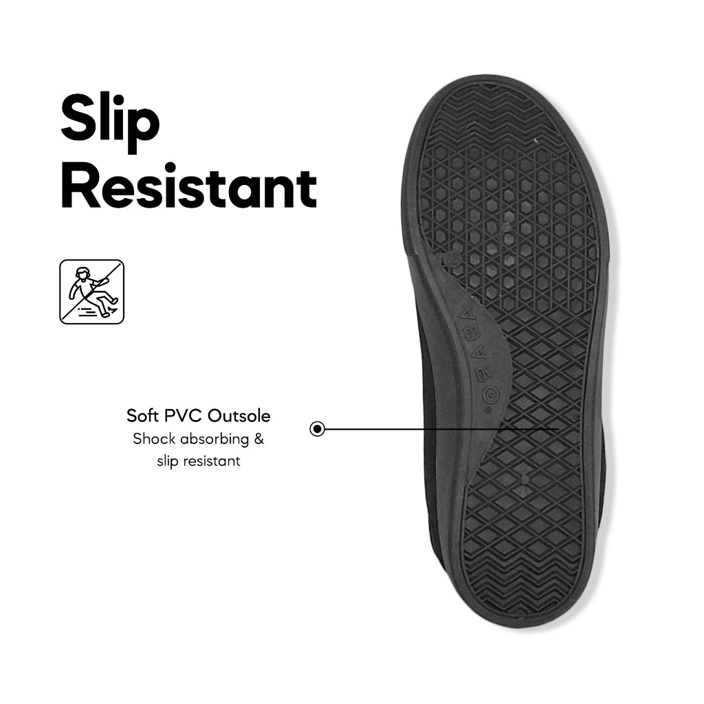 ABARO Slip Resistant/Anti Bacterial-2622D 2622 Girls Canvas Shoes /School Shoes/Kasut Sekolah Hitam/Kasut Sekolah/ Sneak