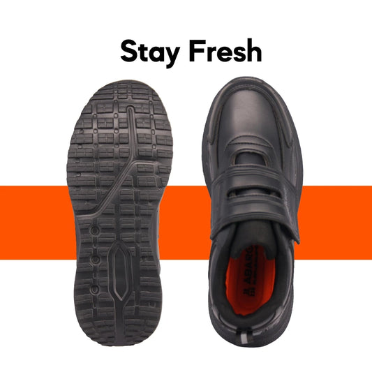 ABARO L2281 black school shoes — view 2