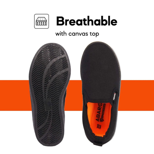 ABARO Unisex Slip Resistant 2626D 2626 Anti Bacterial Super Comfy/School Shoes/Slip On Canvas/Kasut Sekolah Hitam/??
