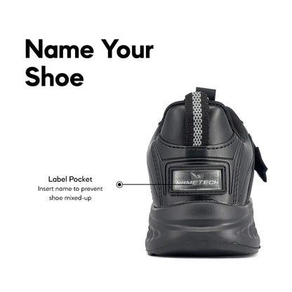 ABARO HideTech H2812N Hidden GPS Pocket School Shoes/Kasut Unisex/Kasut Tulis Nama