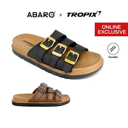 [ONLINE EXCLUSIVE] ABARO Comfy & Stylish 99PSA664K4 TROPIX Durable and Lightweight PVC /Women Slipper/Sandal Perempuan