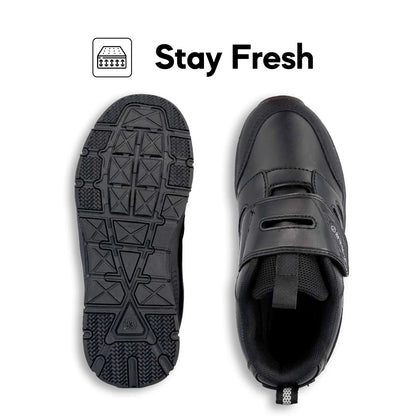 ABARO GripTech + HideTech H2279N Hidden GPS Pocket School Shoes/Kasut Unisex/Kasut Tulis Nama