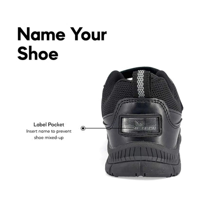 ABARO HideTech + GripTech H2278N Hidden GPS Pocket School Shoes/Kasut Unisex/Kasut Tulis Nama