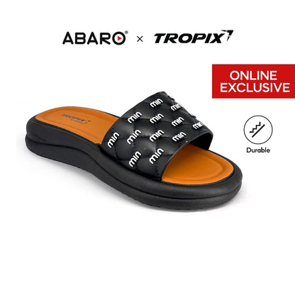 [ONLINE EXCLUSIVE] ABARO Comfy & Stylish 99PSA693N1 TROPIX Durable and Lightweight PVC /Women Slipper/Sandal Perempuan