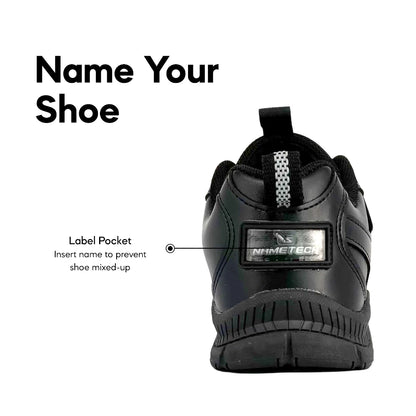 ABARO GripTech + HideTech H2279N Hidden GPS Pocket School Shoes/Kasut Unisex/Kasut Tulis Nama