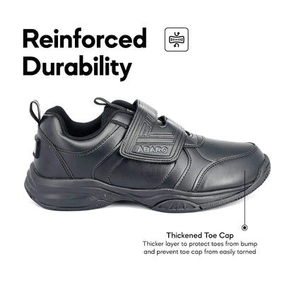 ABARO NameTech + GripTech 2271N School Shoes Black Name Your Shoes/Kasut Sekolah Hitam/Kasut Budak